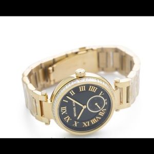 Michael Kors Skylar Quartz Crystallized Black Stainless Steel Ladies Watch
